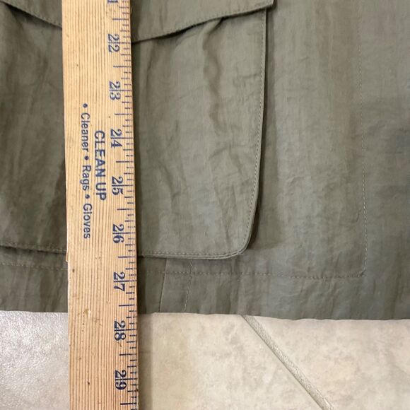 J. Jill Utility Jacket Women’s L Tall Green  Full Zip Cinched Waist Pockets * - Picture 4 of 11